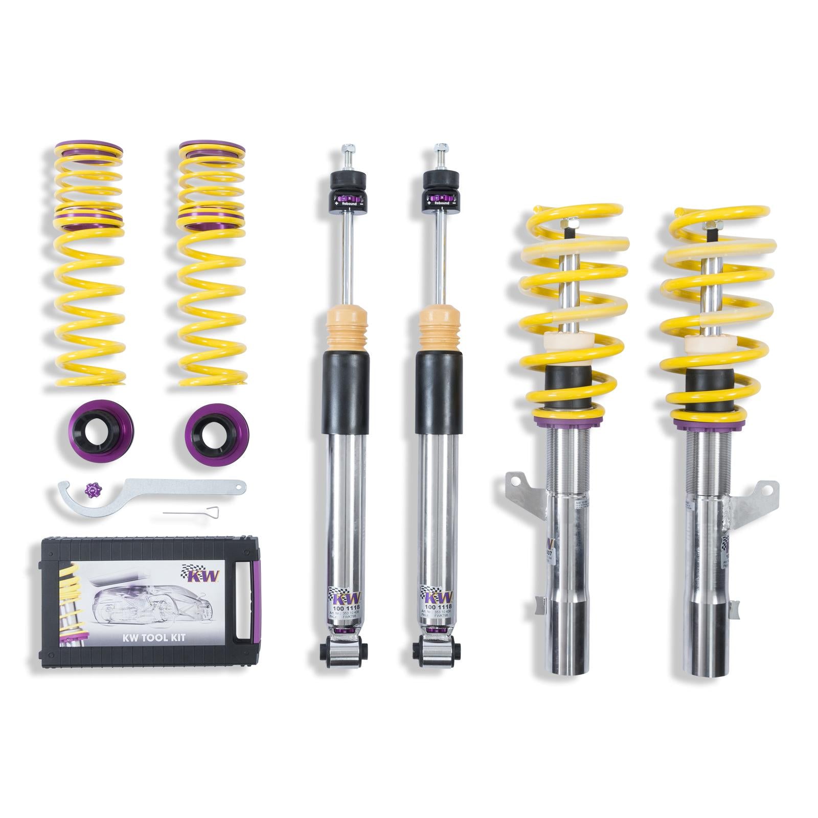 KW Gewindefahrwerk V3 inox (inkl. Stilllegung f. elektr. Dämpfer) für Audi RS3 8V