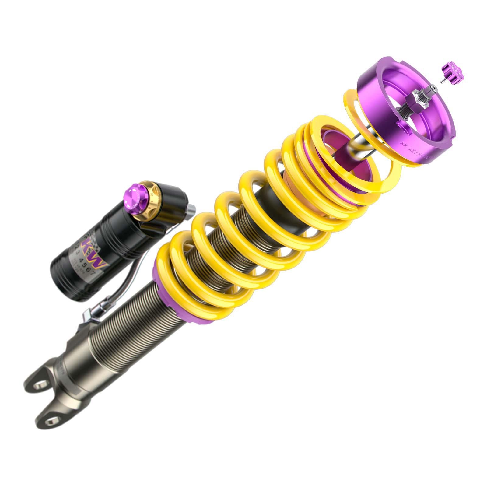 KW coilover kit V4 (incl. deactivation for electric damper) for Porsche 992 Turbo/S