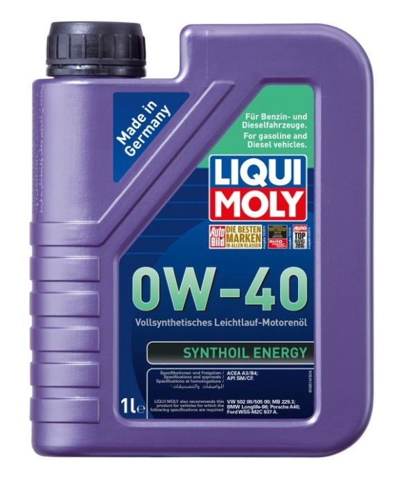 LIQUI MOLY 0W40 1L SYNTHOIL ENERGY
