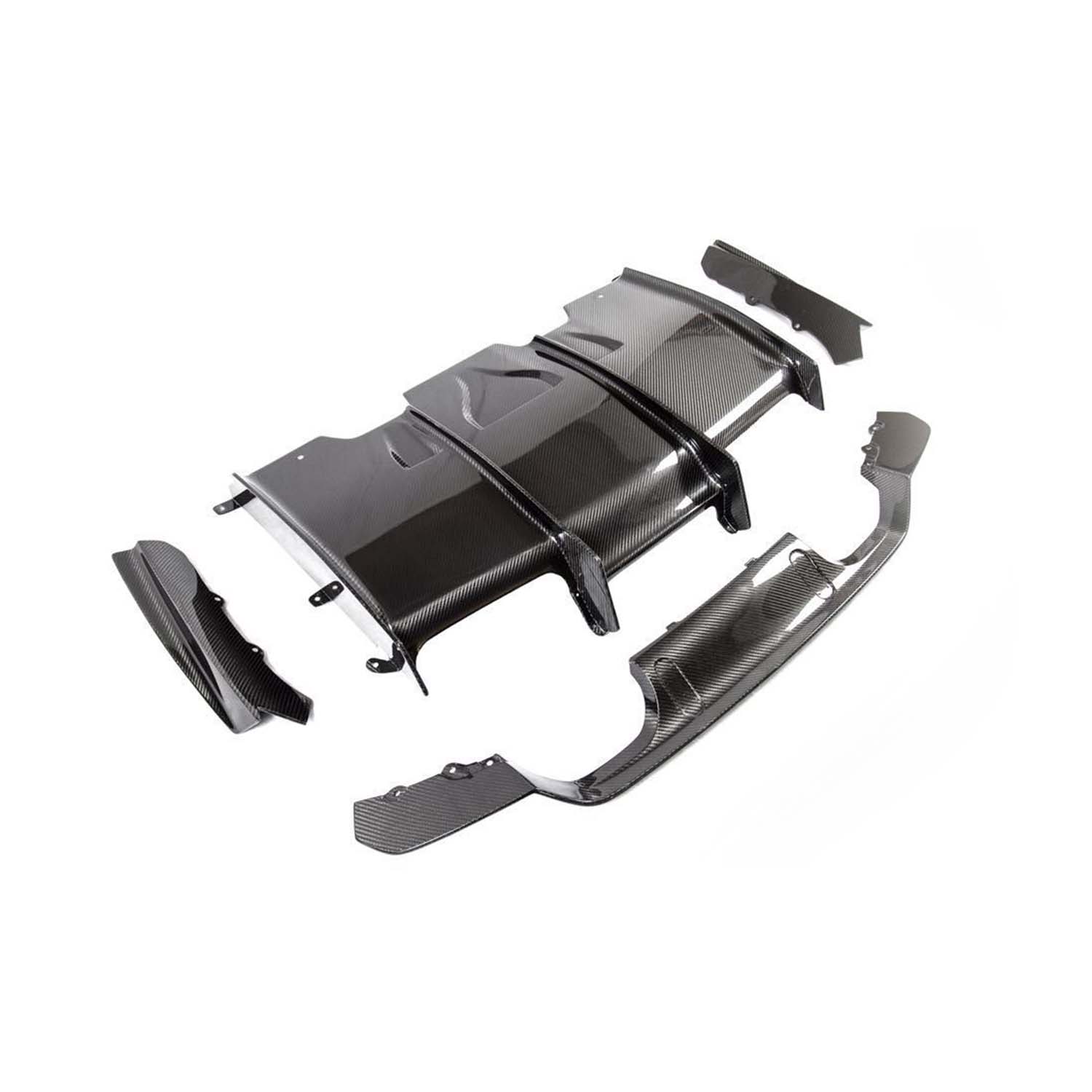 MHC BMW M3/M4 ULTRA AGGRESSIVE STYLE 4 PIECE REAR DIFFUSER IN GLOSS CARBON FIBRE (F80/F82/F83)