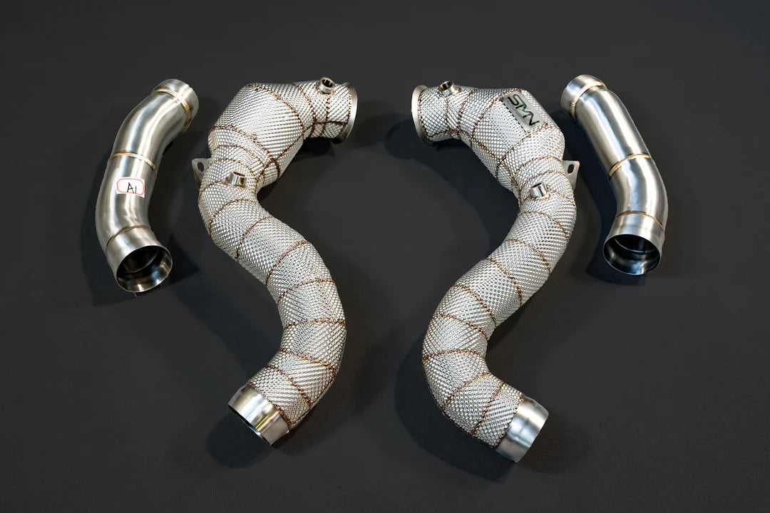 SMN Downpipes mit 200 Zellen Sport Katalysatoren für Mercedes AMG C63(s) M177 W205/C205/S205
