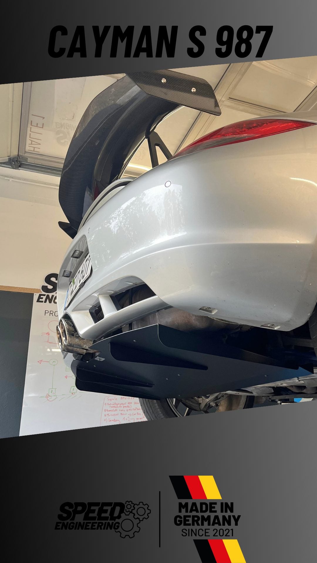 SPEED Diffusor passend für Porsche Cayman 987.1 mit Teilegutachten