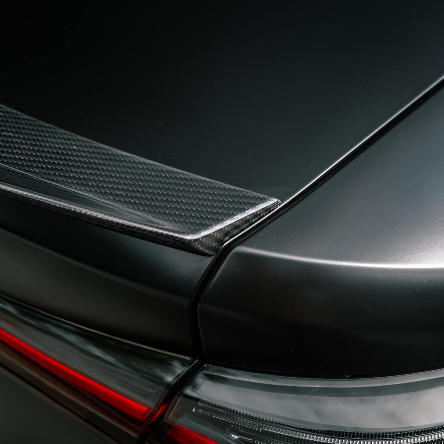 MHC+ BMW M4 Ducktail Style Rear Spoiler In Pre-Preg Carbon Fibre (G82)-R44 Performance