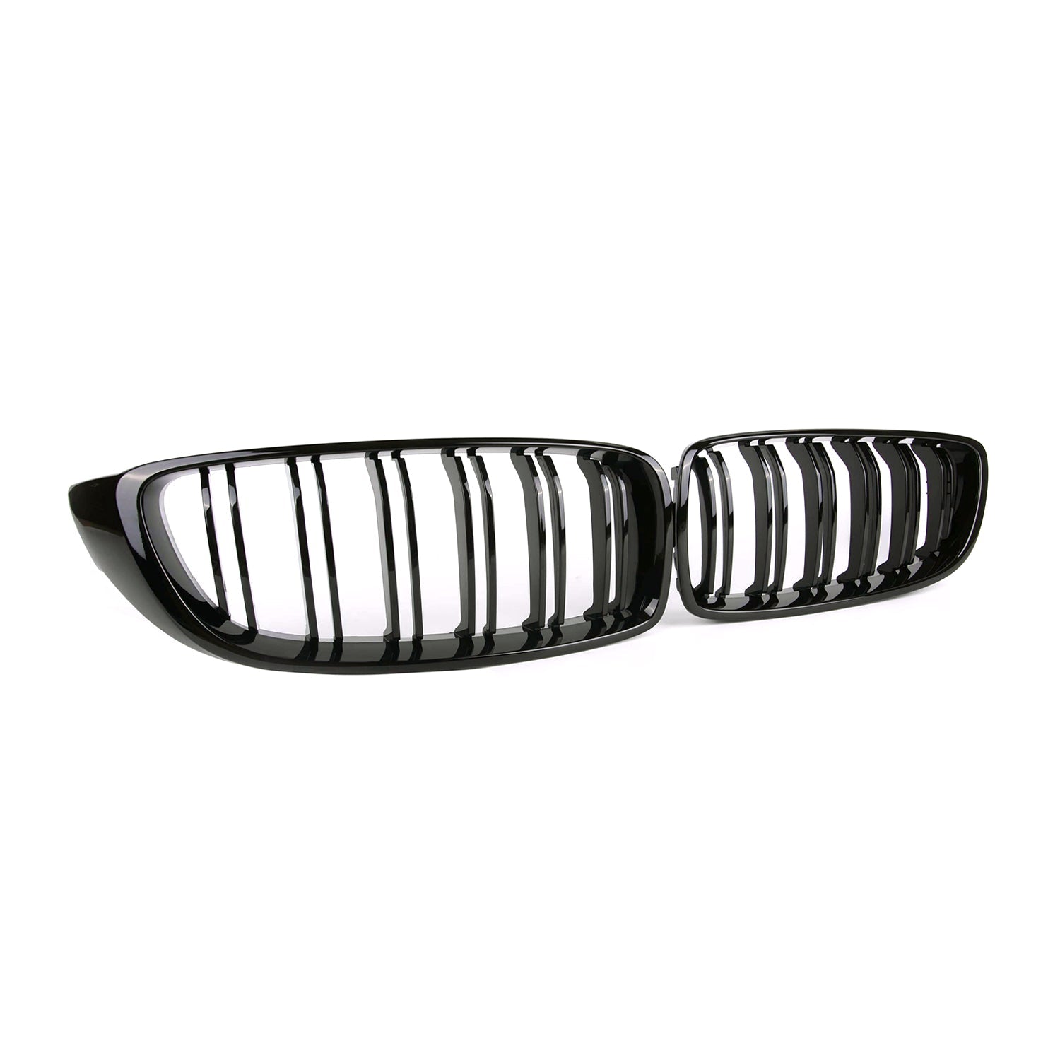 MHC Black BMW M3/M4 Double Slat Front Grilles In Gloss Black (F32/F33/F80/F82/F83) - R44 Performance
