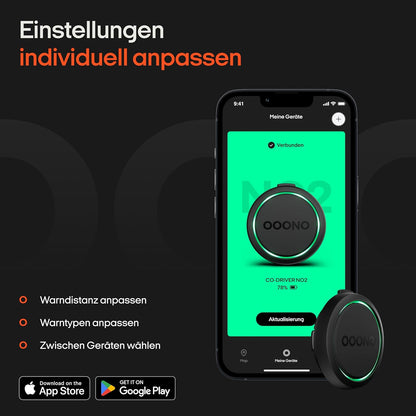 OOONO CO-Driver NO2 - Optimierter CO-Driver fürs Auto - Warnt vor Blitzern und Gefahrenstellen