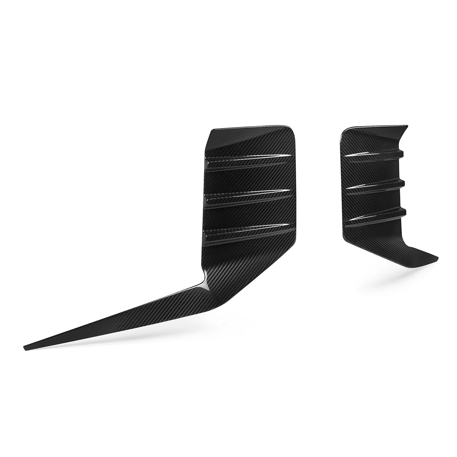 MHC+ BMW M2 G87 PERFORMANCE STYLE REAR BUMPER INSERTS IN PRE PREG GLOSS CARBON FIBER (G87)
