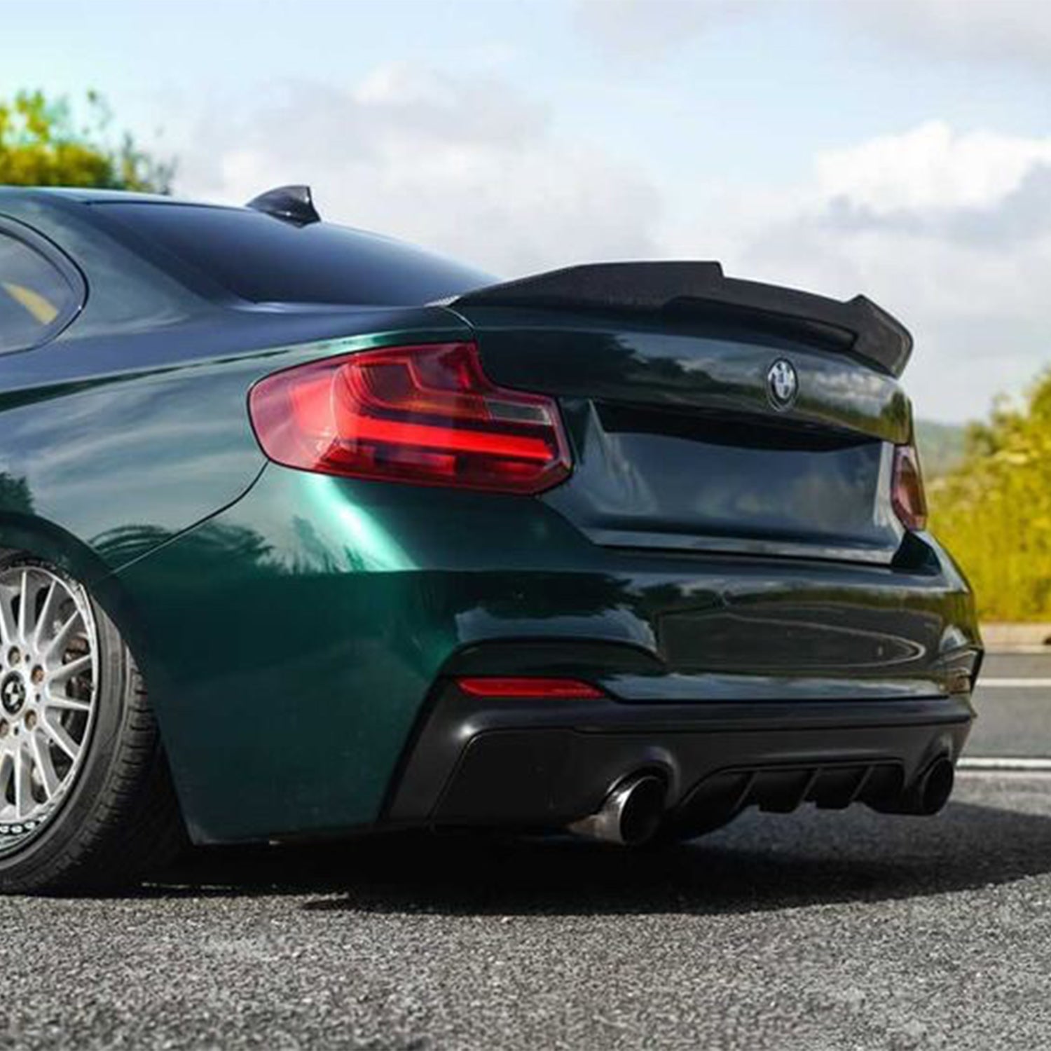 MHC+ BMW M2/2 Series Ducktail Rear Spoiler In Pre Preg Carbon Fibre (F22/F87)-R44 Performance