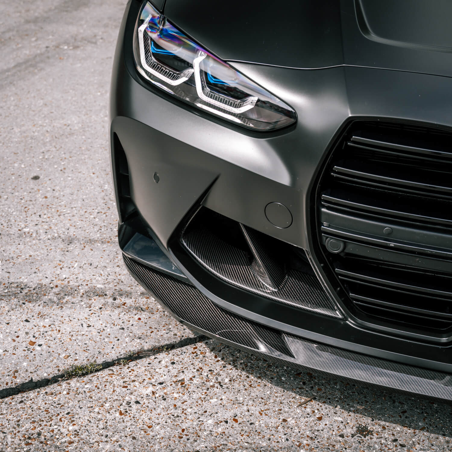 MHC+ BMW M3/M4 SP1 Front Splitter In Pre Preg Carbon Fibre (G80/G82/G83)-R44 Performance